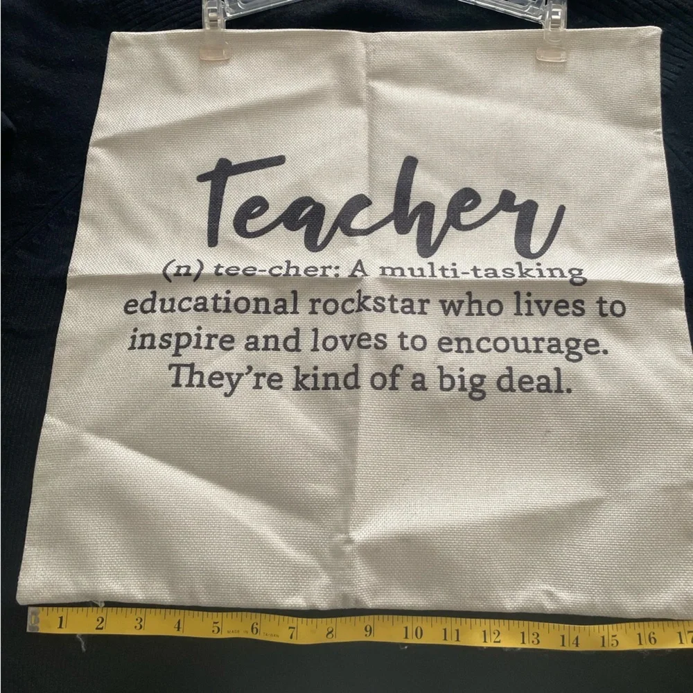 Teacher Canvas Pillow Cover